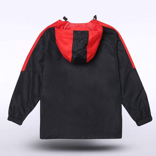 Pure - Customized Kids Waterproof Hooded Black Rain Jacket