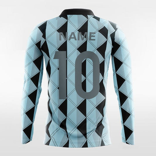 Checkerboard - Customized Men's Sublimated Long Sleeve Soccer Jersey