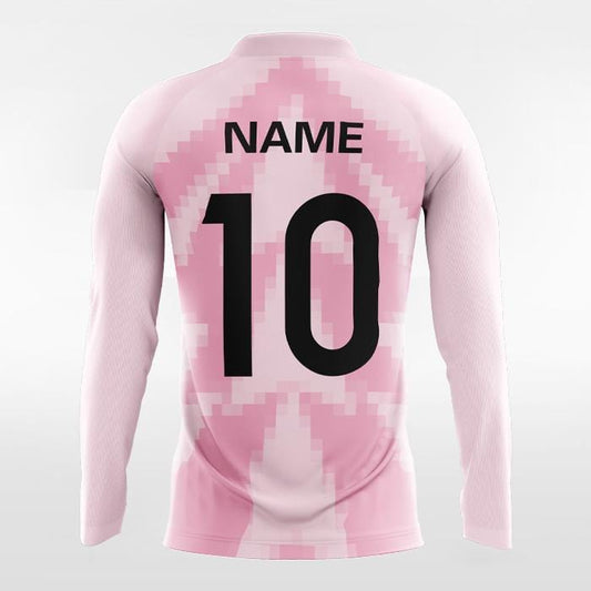 Pink Mosaic - Customized Men's Sublimated Long Sleeve Soccer Jersey